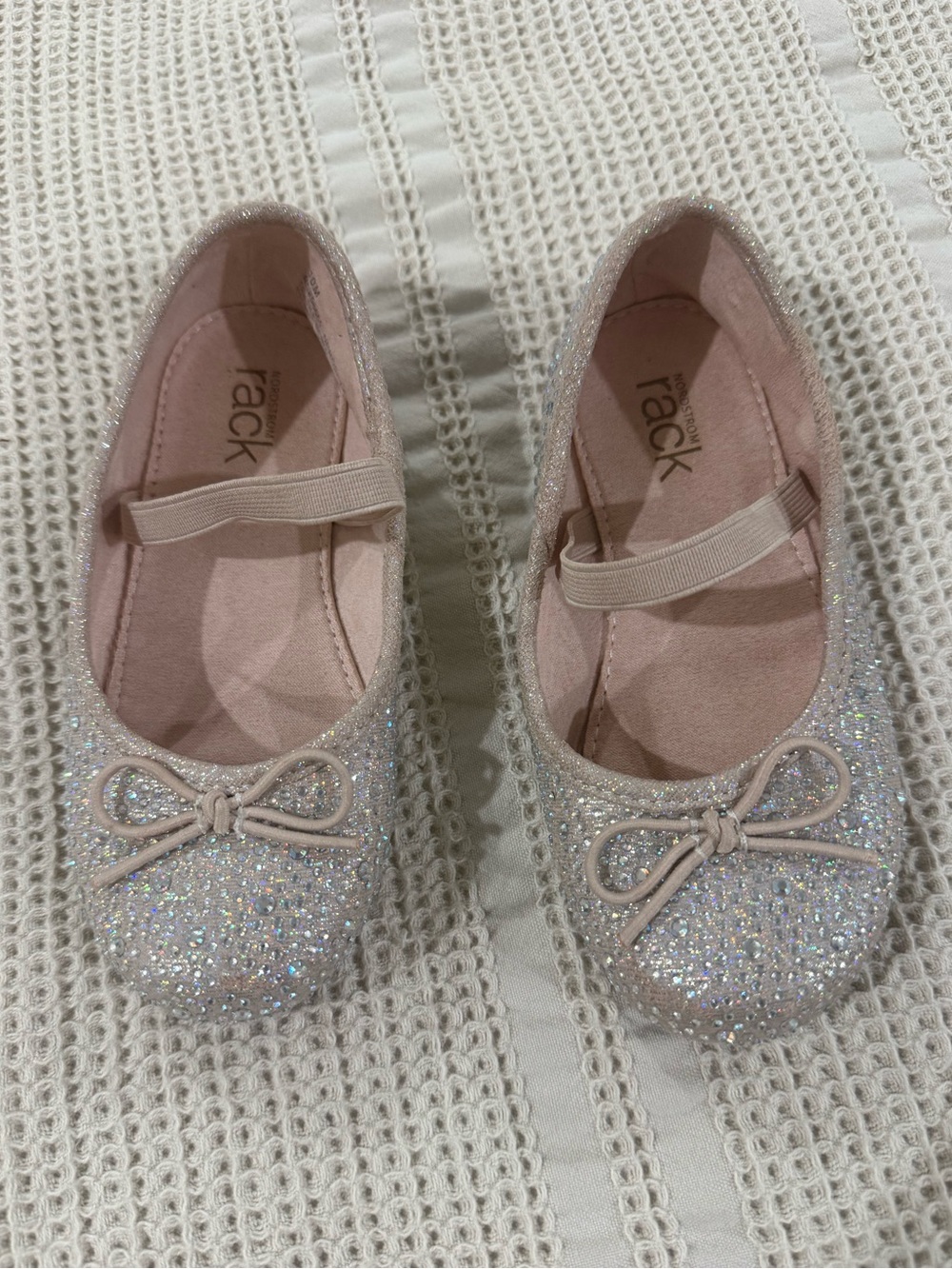 Nordstrom Rack Girls Mary Jane Sparkle Size 10M Glitter Silver New Ballet Dress